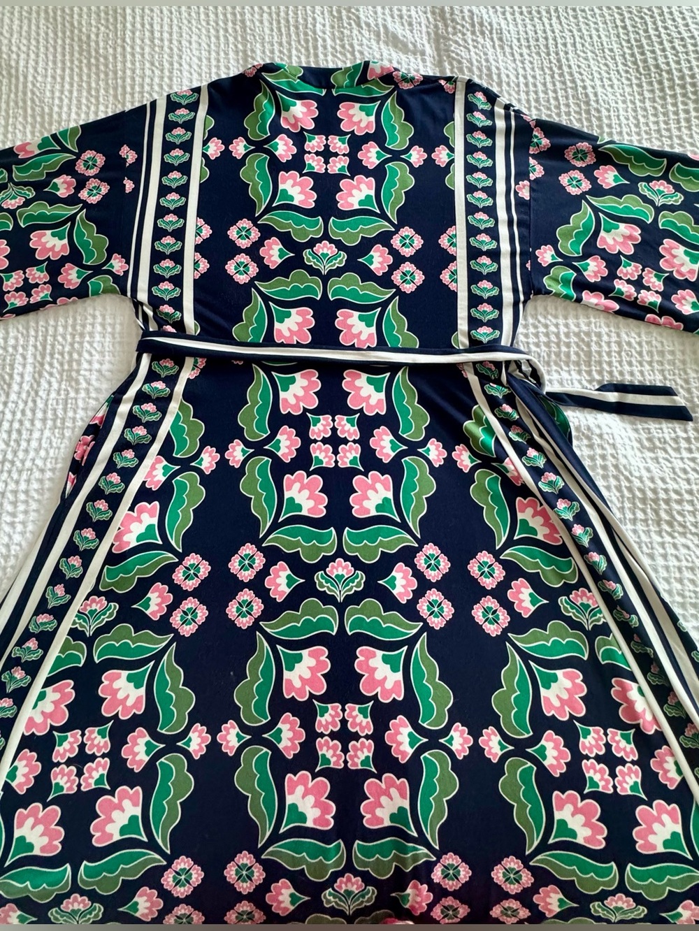 Boden Navy Blue Kimono Wrap Dress with Pockets! - Picture 7 of 7